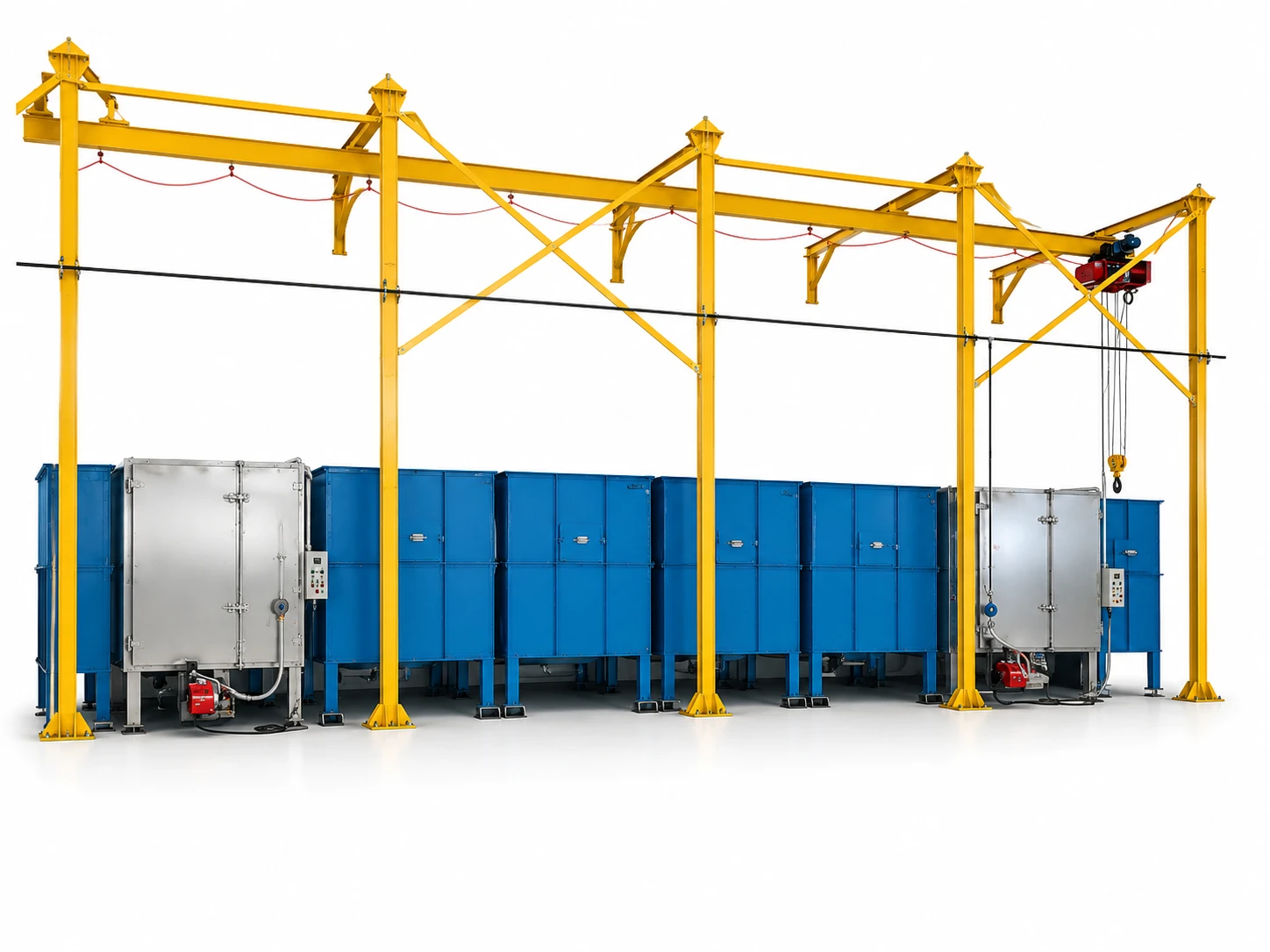 Automatic Powder Coating Plant / Conveyorized Powder Coating System